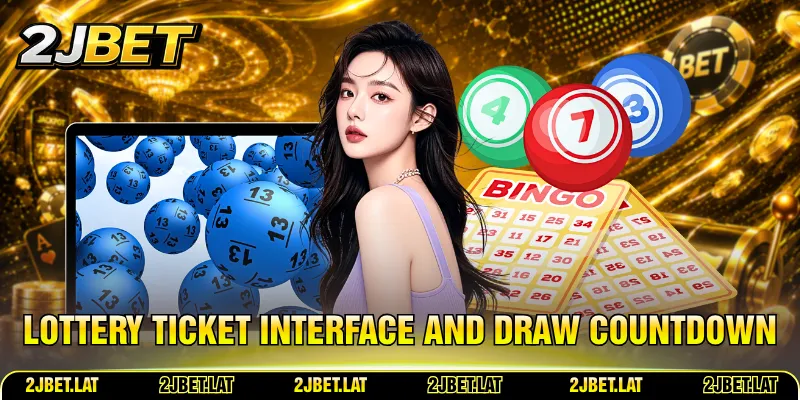 Lottery ticket interface and draw countdown